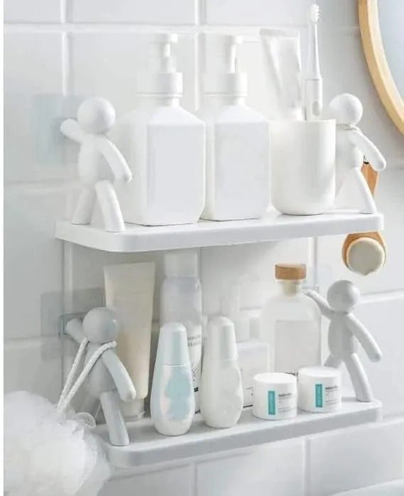 Wall Mounted Stick Man Storage Shelf – Creative Decorative Organizer - Saadiq.pk