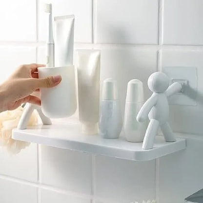 Wall Mounted Stick Man Storage Shelf – Creative Decorative Organizer - Saadiq.pk