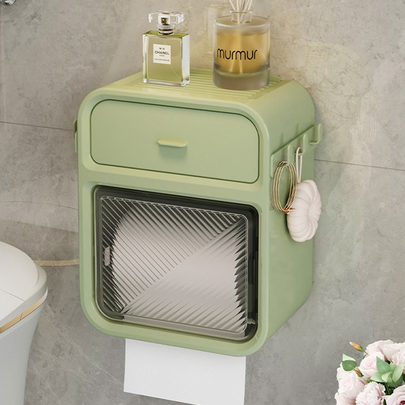 Wall Mounted Toilet Paper Holder with Drawer & Phone Shelf - Saadiq.pk