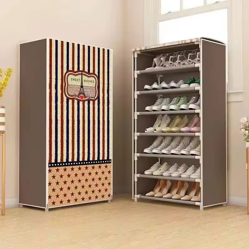 Wardrobe Style 5 Layer Printed Shoe Rack - Saadiq.pk