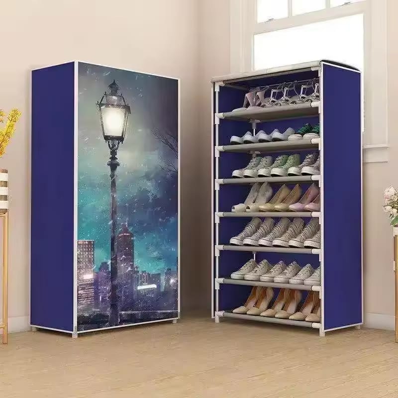 Wardrobe Style 5 Layer Printed Shoe Rack - Saadiq.pk