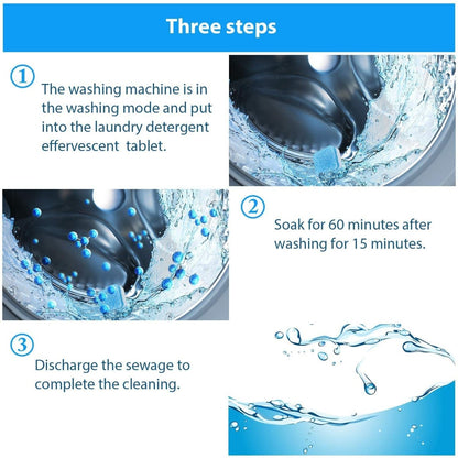 Washing Machine Cleaning Tablets – Pack of 12, Self - Cleaning & Fresh - Saadiq.pk