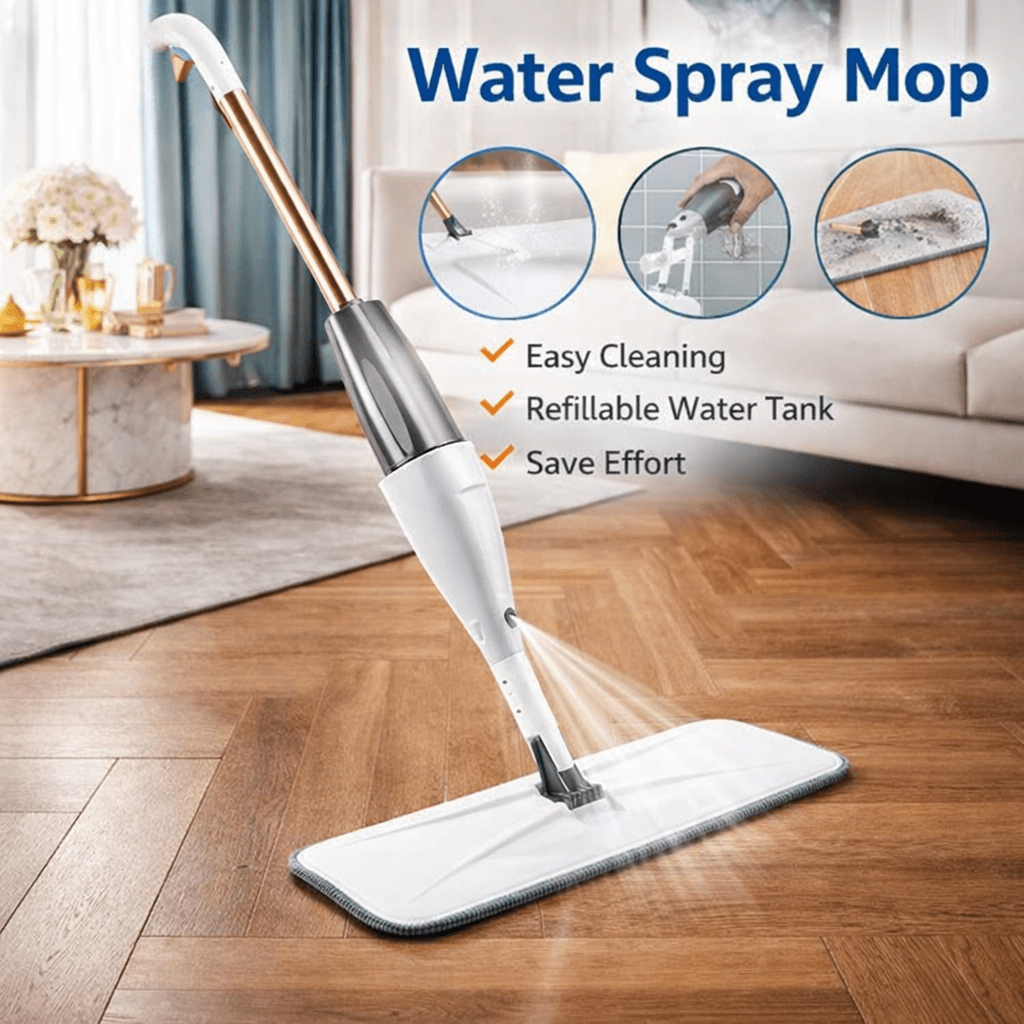 Water Spray Mop – Wet & Dry Floor Cleaning Mop with Built - In Spray - Saadiq.pk