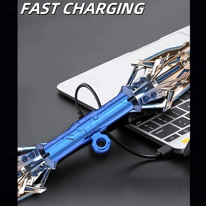 2-in-1 LED Light Sword Toy with Sound Effects