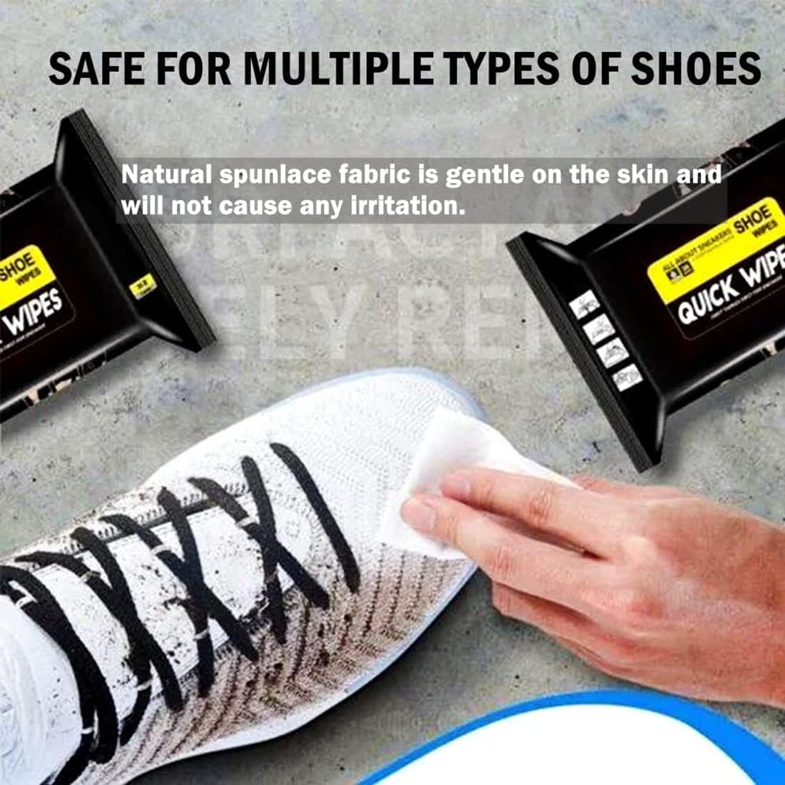 White Shoe Quick Wipes – Instant Sneaker Cleaner for Dirt & Scuff Removal - Saadiq.pk