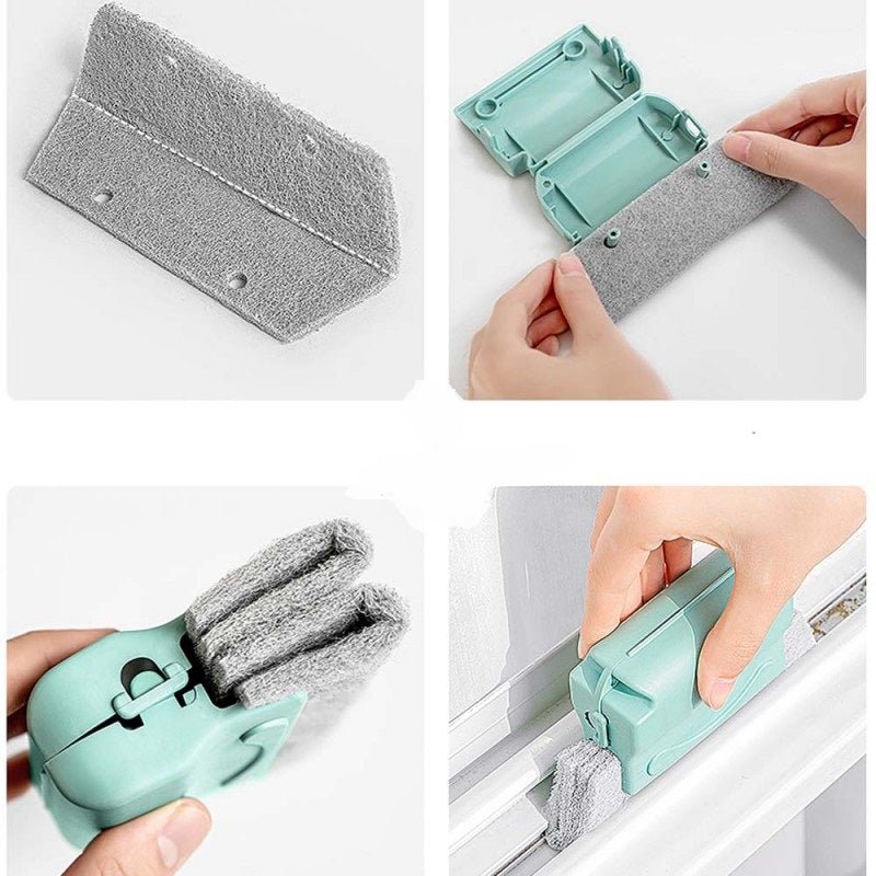 Window Gap Cleaning Brush (Pack of 2) – Easy Track & Corner Cleaner - Saadiq.pk