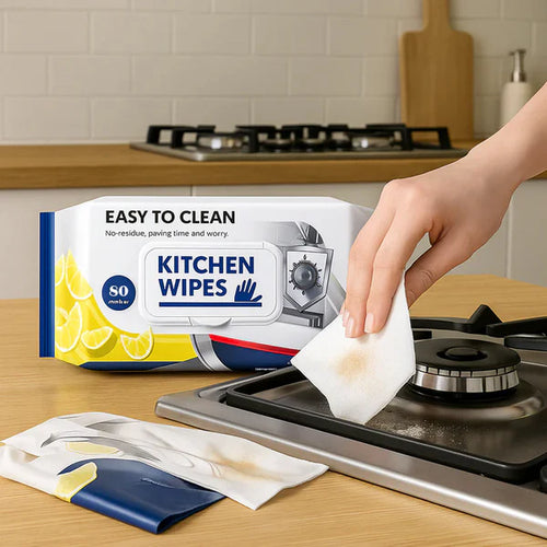 Disposable Kitchen Cleaning Wipes | Grease & Stain Remover Wet Wipes