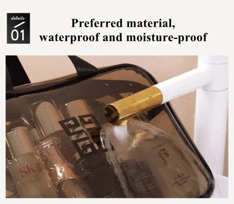 Women’s Transparent Waterproof Travel Wash Bag – Large Capacity Makeup & Toiletry Organizer - Saadiq.pk