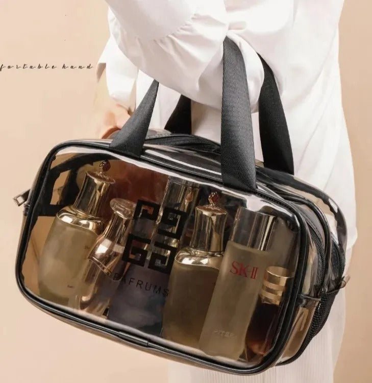 Women’s Transparent Waterproof Travel Wash Bag – Large Capacity Makeup & Toiletry Organizer - Saadiq.pk
