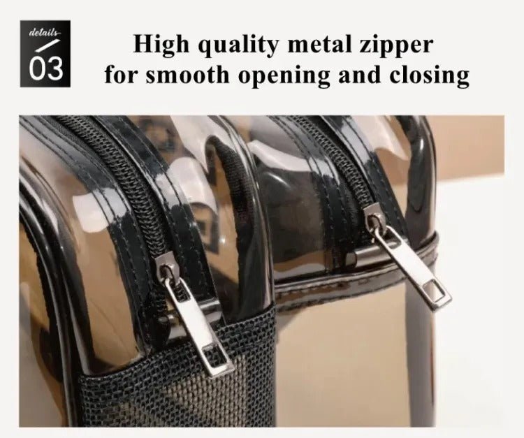 Women’s Transparent Waterproof Travel Wash Bag – Large Capacity Makeup & Toiletry Organizer - Saadiq.pk