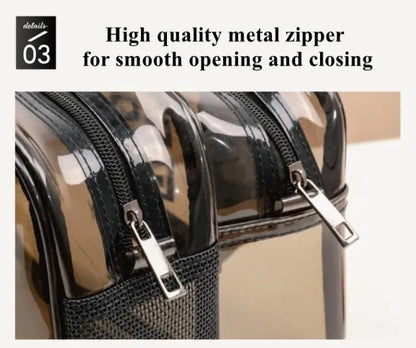 Women’s Transparent Waterproof Travel Wash Bag – Large Capacity Makeup & Toiletry Organizer - Saadiq.pk