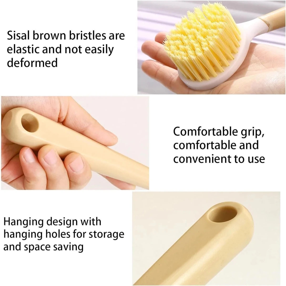 Wood Handle Dish Brush – Eco‑Friendly Kitchen Cleaning Scrubber - Saadiq.pk