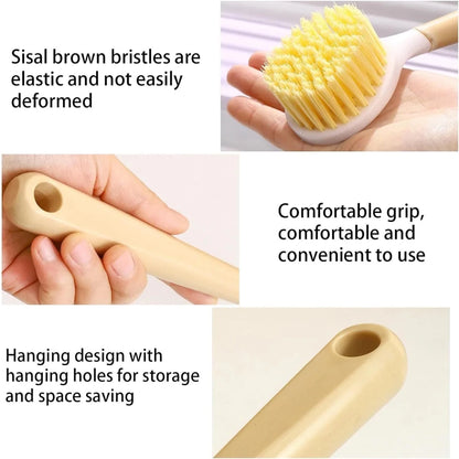 Wood Handle Dish Brush – Eco‑Friendly Kitchen Cleaning Scrubber - Saadiq.pk