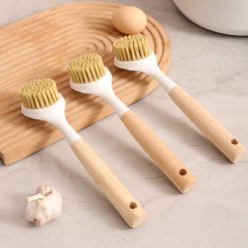 Wood Handle Dish Brush – Eco‑Friendly Kitchen Cleaning Scrubber - Saadiq.pk