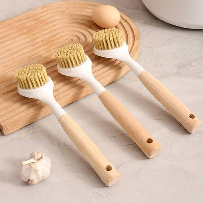 Wood Handle Dish Brush – Eco‑Friendly Kitchen Cleaning Scrubber - Saadiq.pk