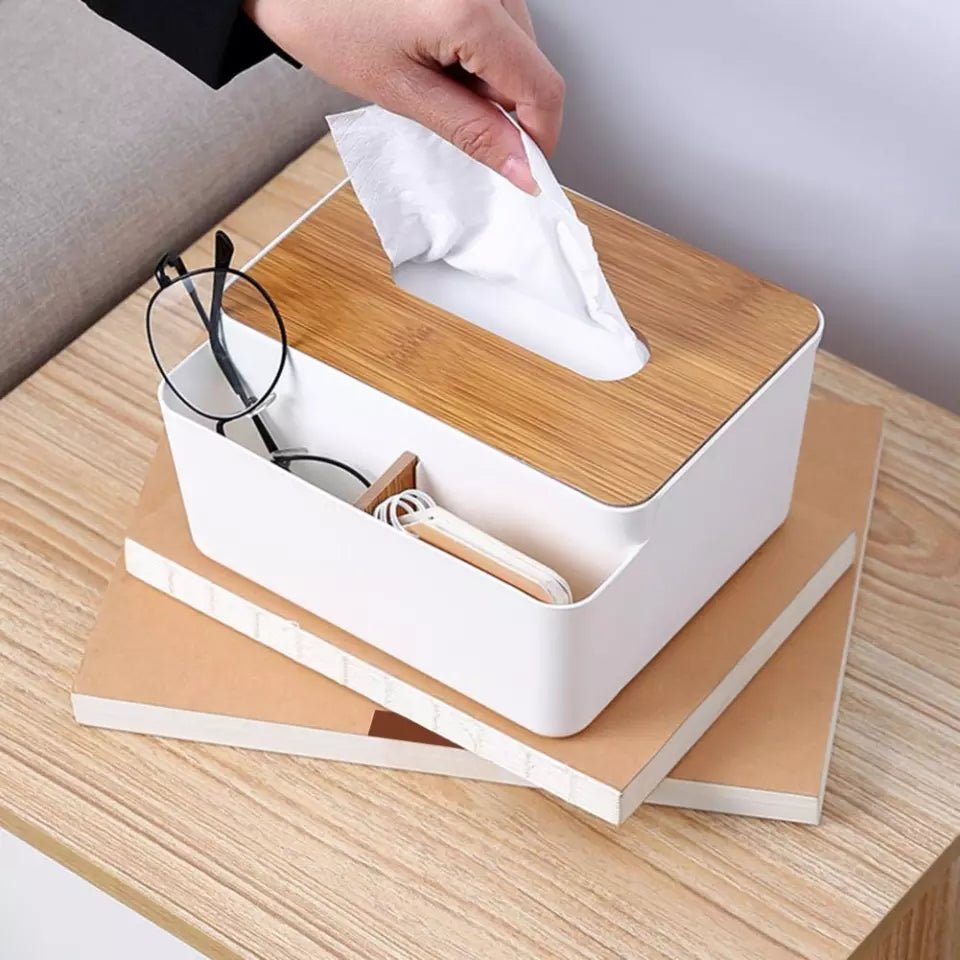 Wooden Top Tissue Box - Saadiq.pk
